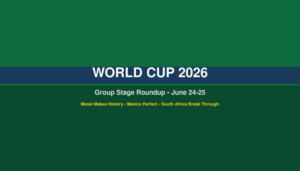 World Cup 2026 football tournament group stage roundup